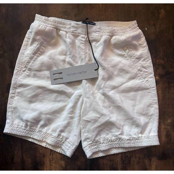 Hannes Roether Old School Silk/ Linen Shorts in Risotto Size XS / NWT - Picture 1 of 9